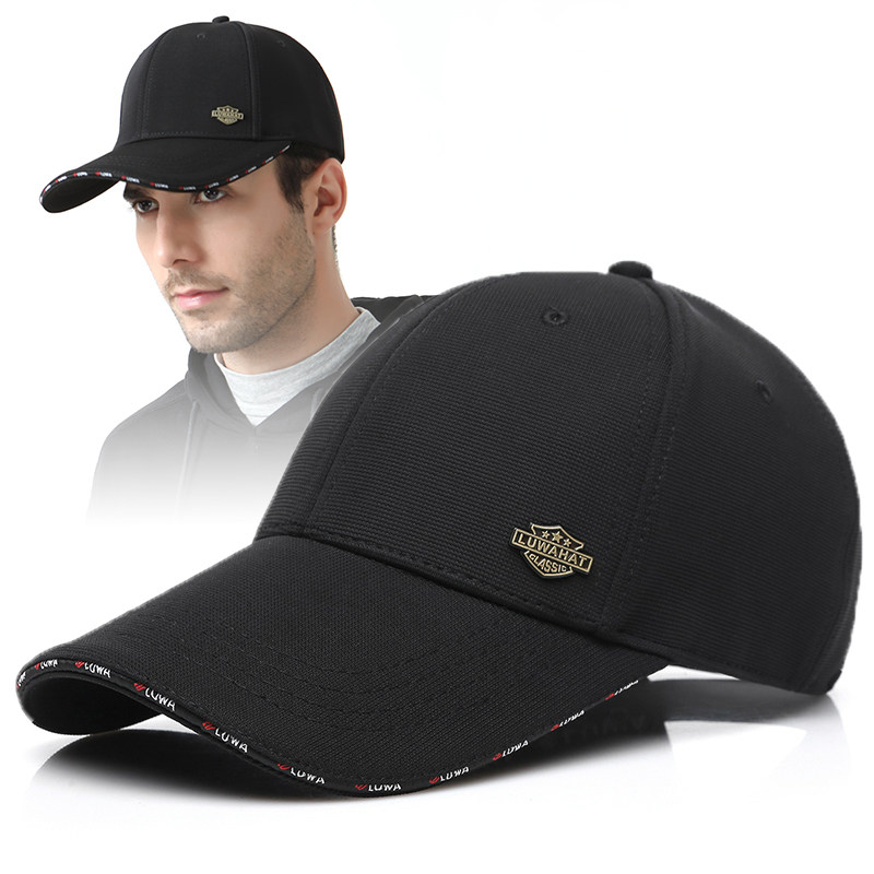 硬顶棒球帽男士休闲时尚有型不褪色遮阳帽男潮潮流钓鱼帽子