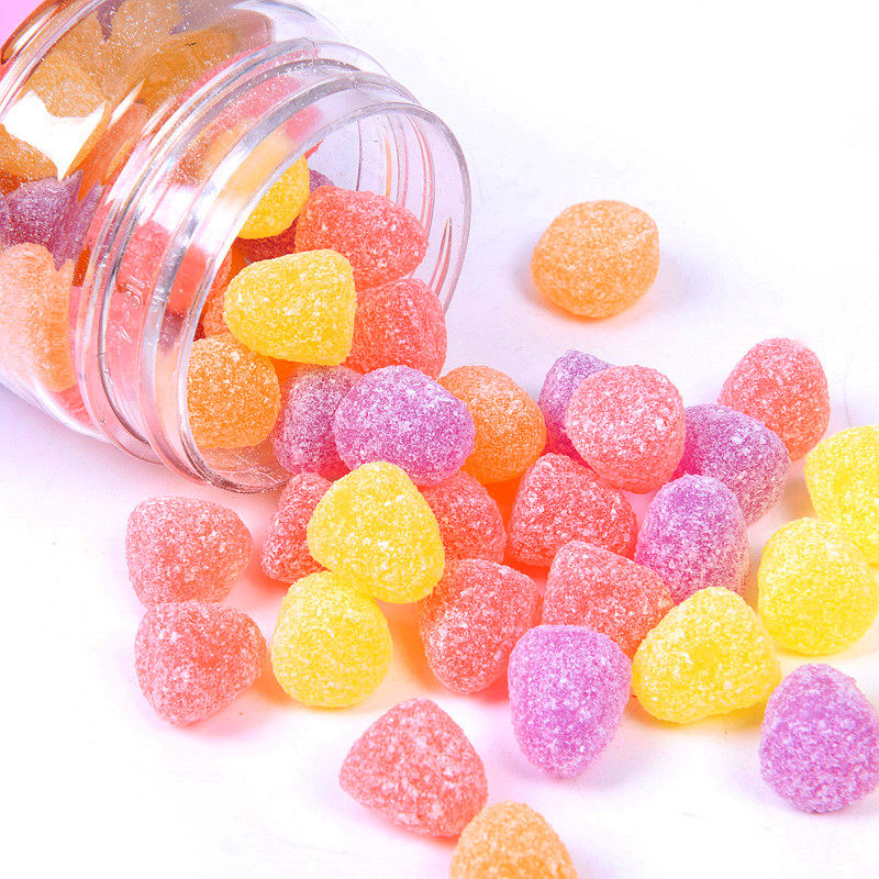哈皮小熊水果果汁软糖罐装维生素橡皮糖零食散装批发混合口味糖果