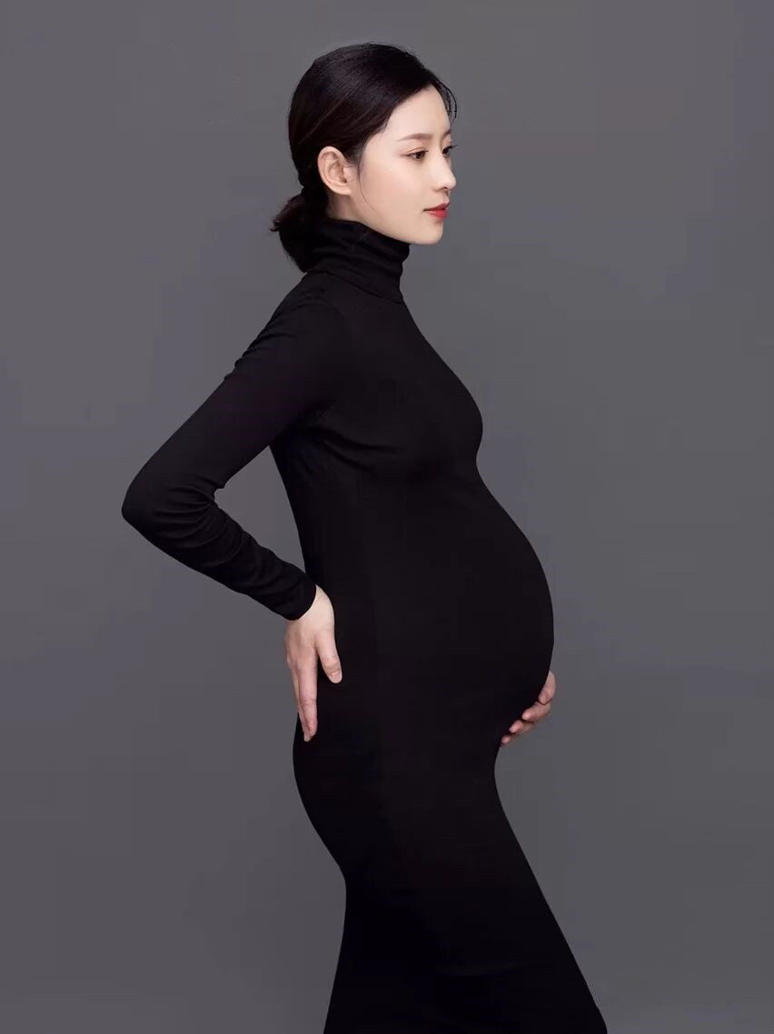 孕妇服装摄影新款黑色影楼孕妇装个性写真拍照影楼服装