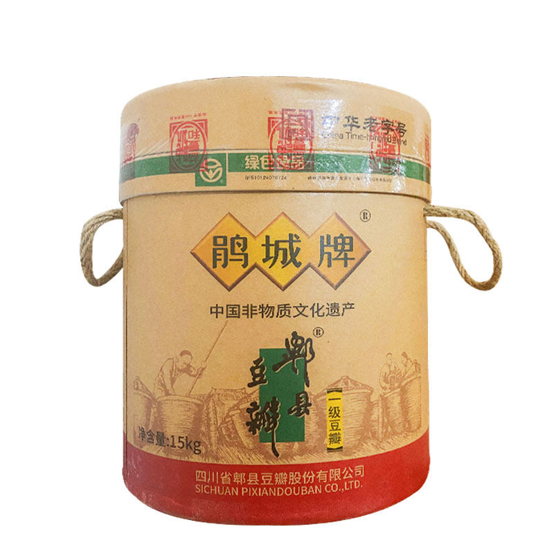 鹃城牌郫县豆瓣酱一级精酿15kg豆瓣餐饮专用大包装川菜调料辣椒酱