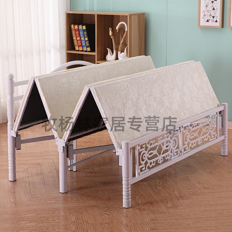 可折叠床屋出租午休木板四折宿舍简易成人家用折叠床