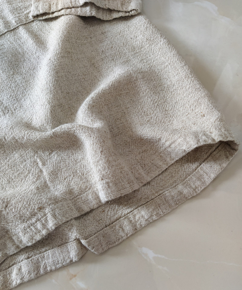 棉麻原创粗麻布衣民族风上衣恤女半袖宽松大码t恤