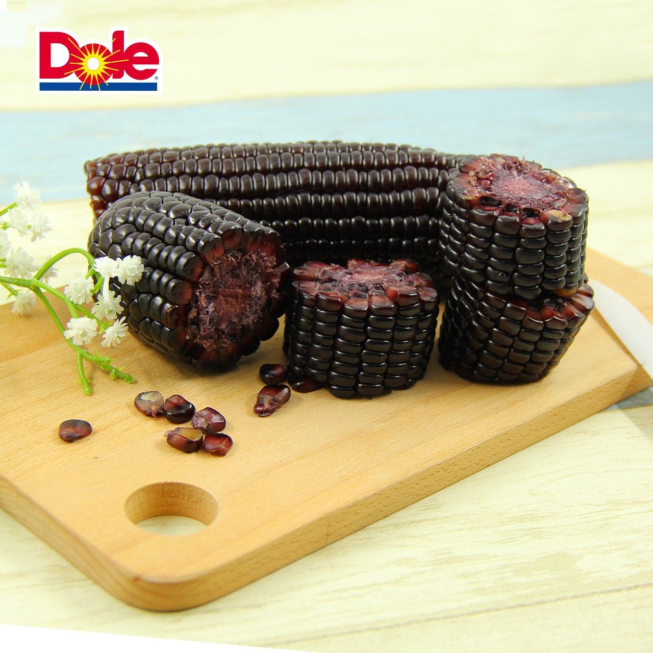 沃浓【dole都乐】吉林非转基因黑糯玉米棒实惠6根 水果蔬菜单根约