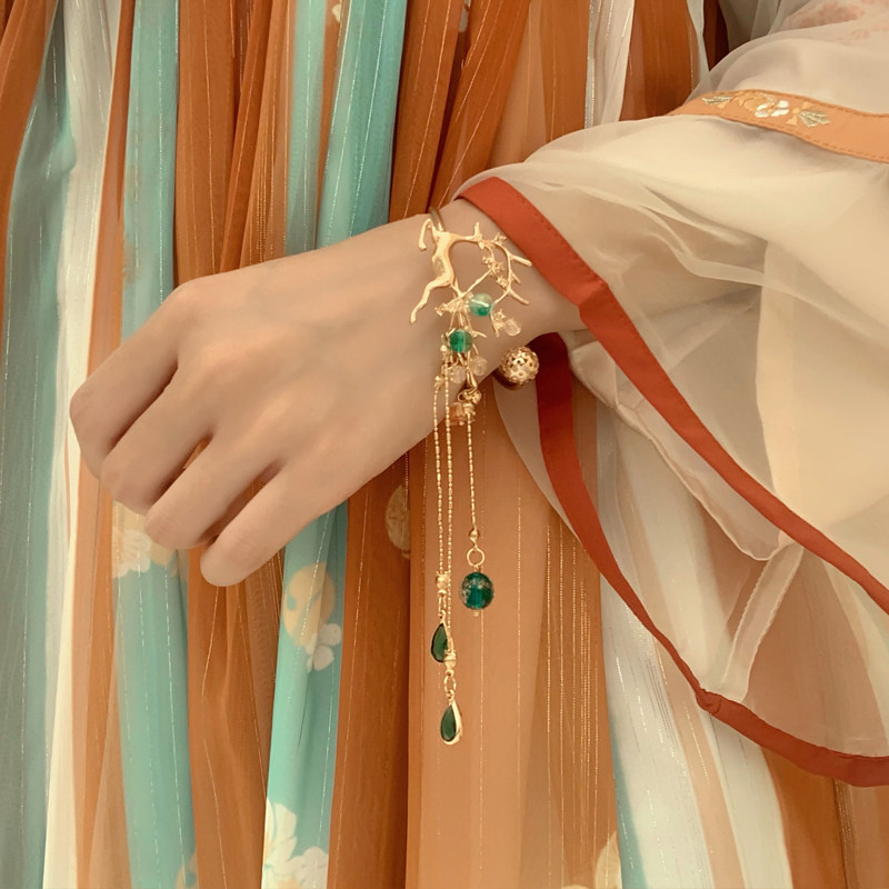 古风夜光手镯遇见神鹿手环瑶瑶公主流苏手饰发饰