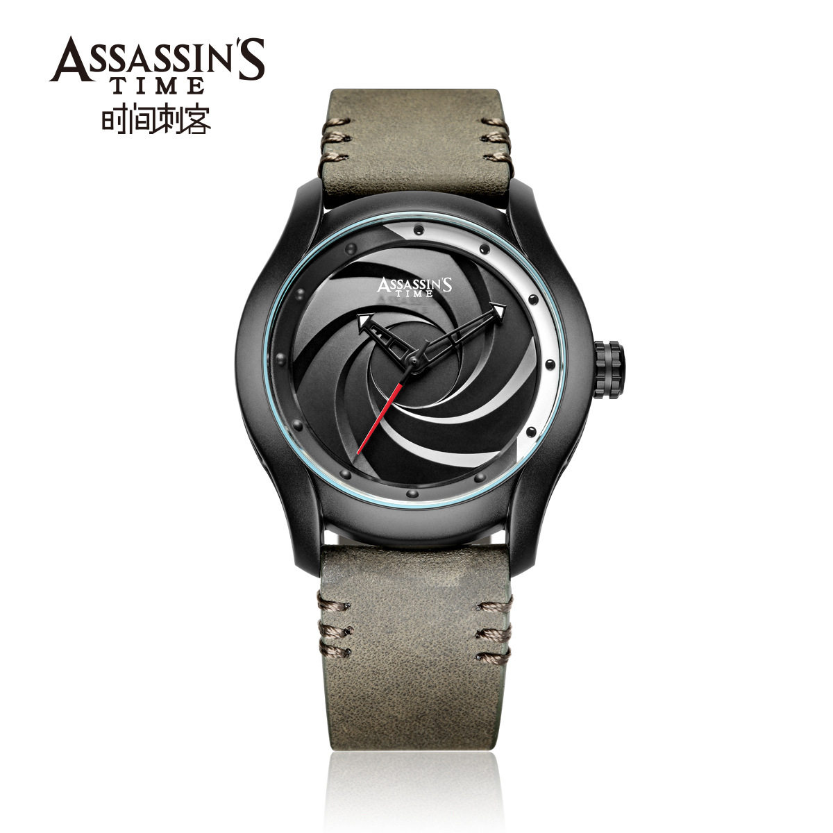 外贸时间刺客新款原创设计潮牌休闲百搭运动型真皮国产腕表
