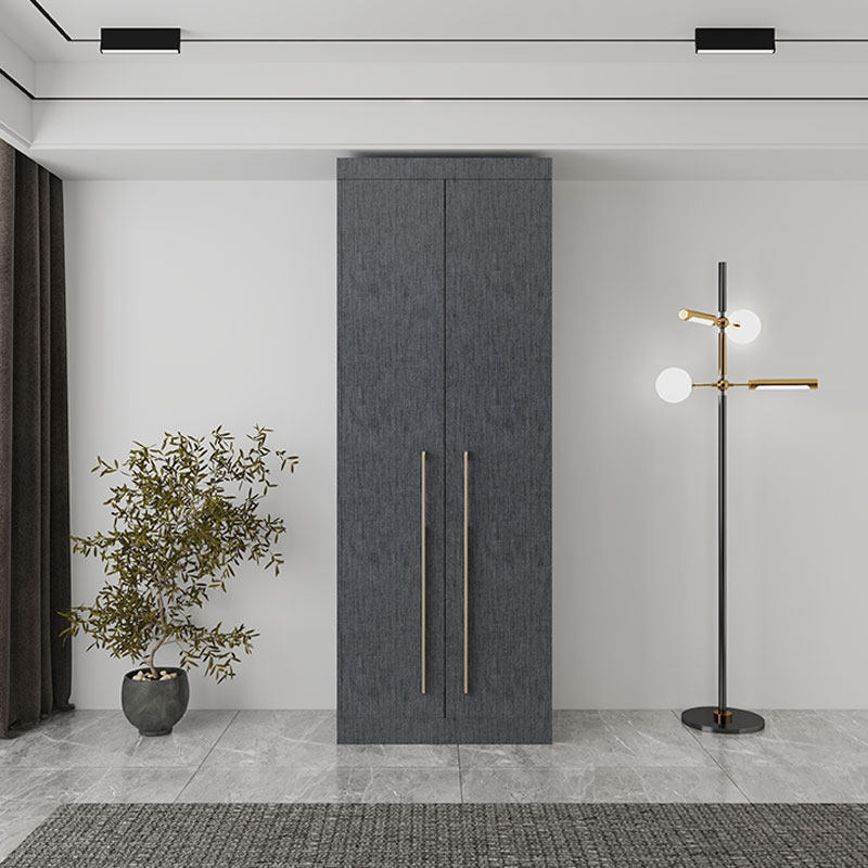 衣柜意大利布纹实木简约轻奢家用卧室开门定制衣柜