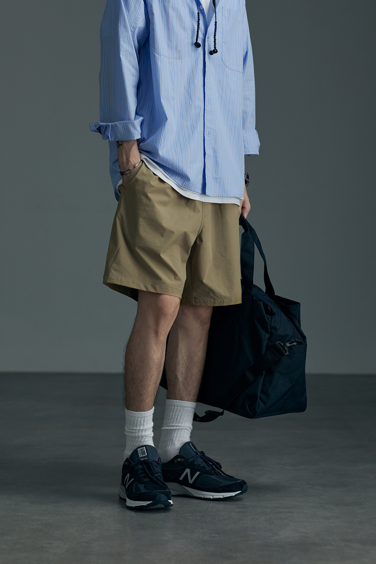 [HUMANIMAL20AW] 日本进口面料轻薄透气防水微宽松直筒休闲短裤