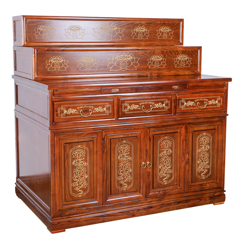 实木供桌佛台家用佛龛藏式家具供佛三层神龛神台佛柜佛堂供台佛桌