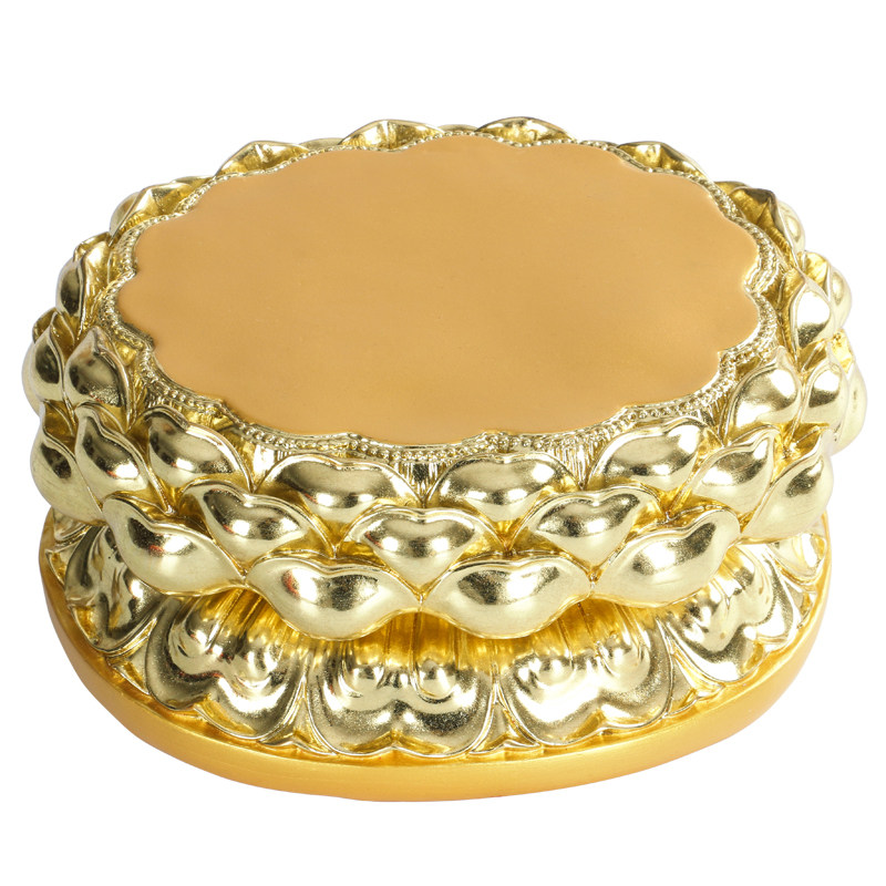 贴金观音莲花供奉佛像树脂底座加高高台佛祖摆件