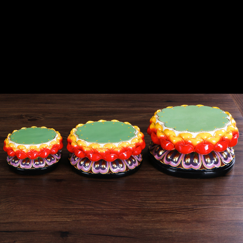 贴金观音莲花供奉佛像树脂底座加高高台佛祖摆件