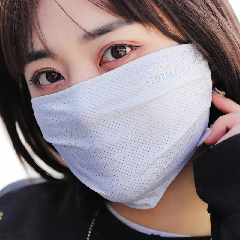 夏季超薄单层冰丝口罩遮盖加大透气面罩女士口罩