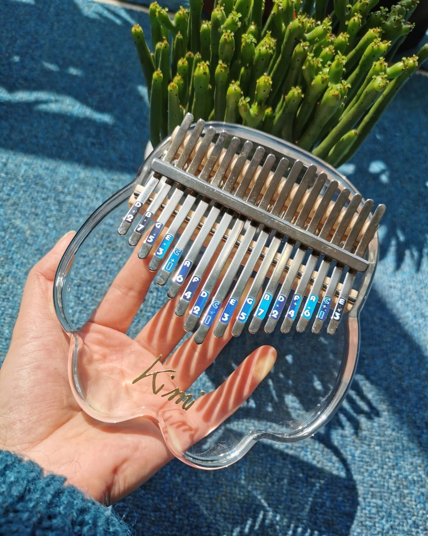 kimi卡林水晶拇指琴羊阿宝网红初学者透明手指卡林巴