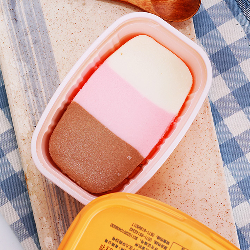 三色雪糕伊利心香冰淇淋5杯冰激凌冰淇淋