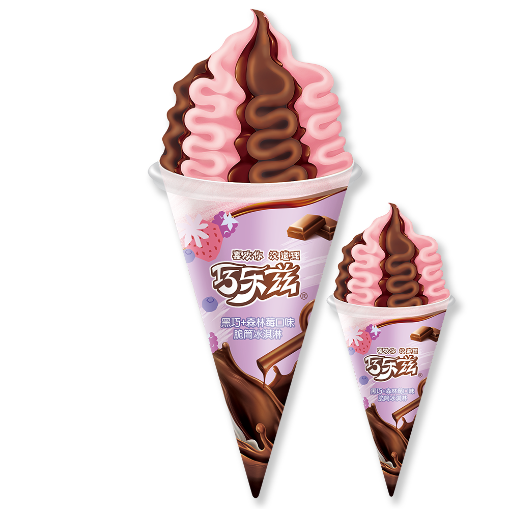 伊利巧乐兹大脆筒冰淇淋姜撞奶蜜桃乌龙雪糕拿铁冷饮冰淇淋