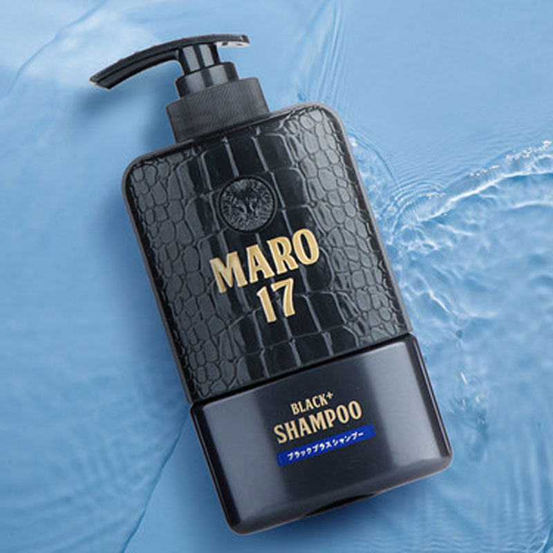 日本maro17摩隆男士胶原蛋白洗发水black黑发防脱洗发水