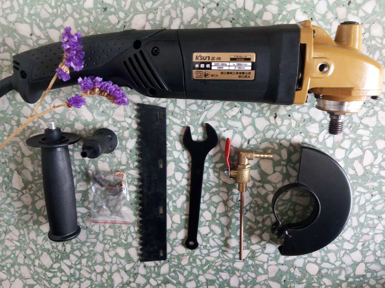 石材金尚水磨机注水抛光机手持角磨机ki900b磨光机电动工具角磨机