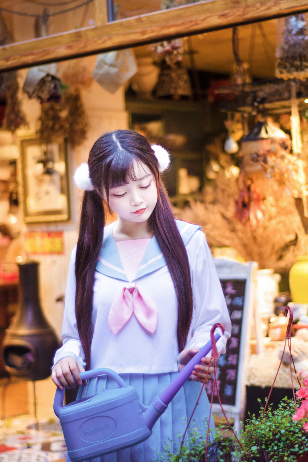 粉嫩超q水手服jk制服可爱少女软妹服一本襟套装