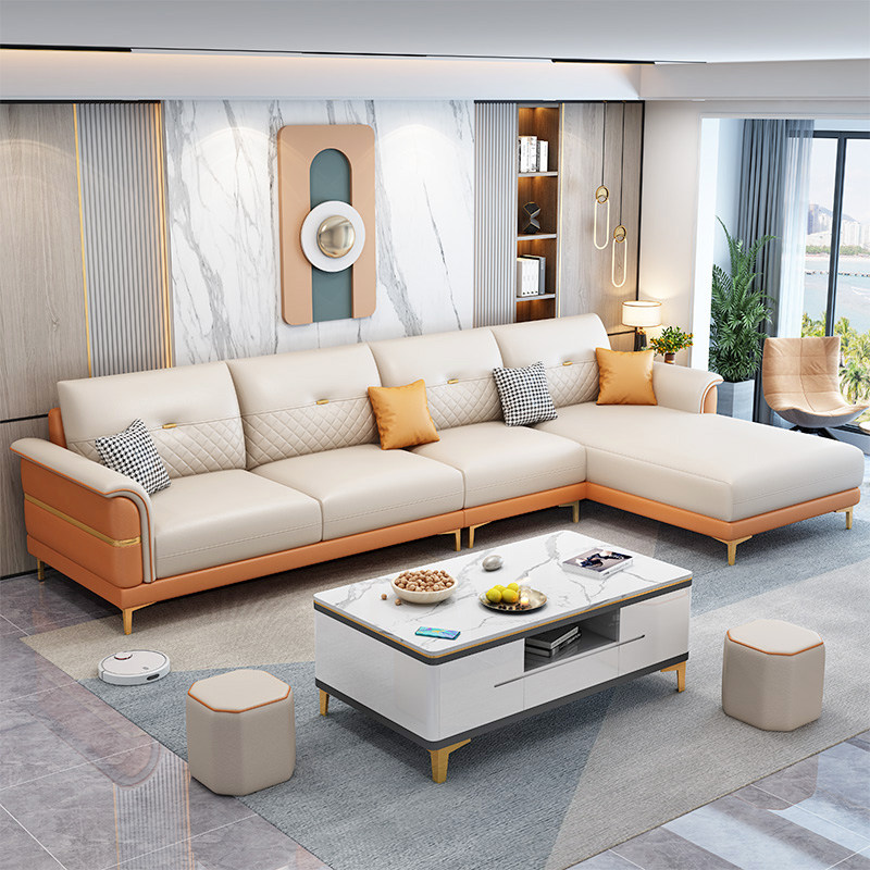 布艺沙发客厅现代简约大小户型家具组合2021年新款科技布轻奢沙发