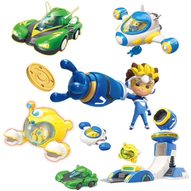 启蒙奇趣特工工队凯奇绿光超跑跑车通天捕手过家家玩具