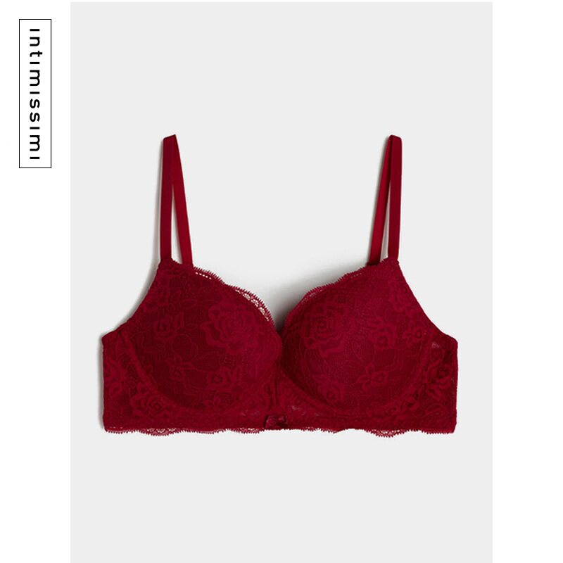 聚拢intimissimi本命年红小mia花卉蕾丝文胸rpd91s1473文胸