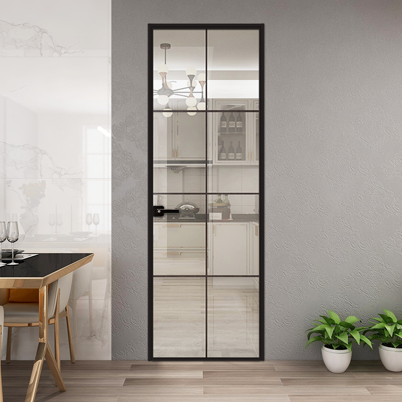 工厂定制极窄简约玻璃门厨房卫生间厕所浴室金门卧室门