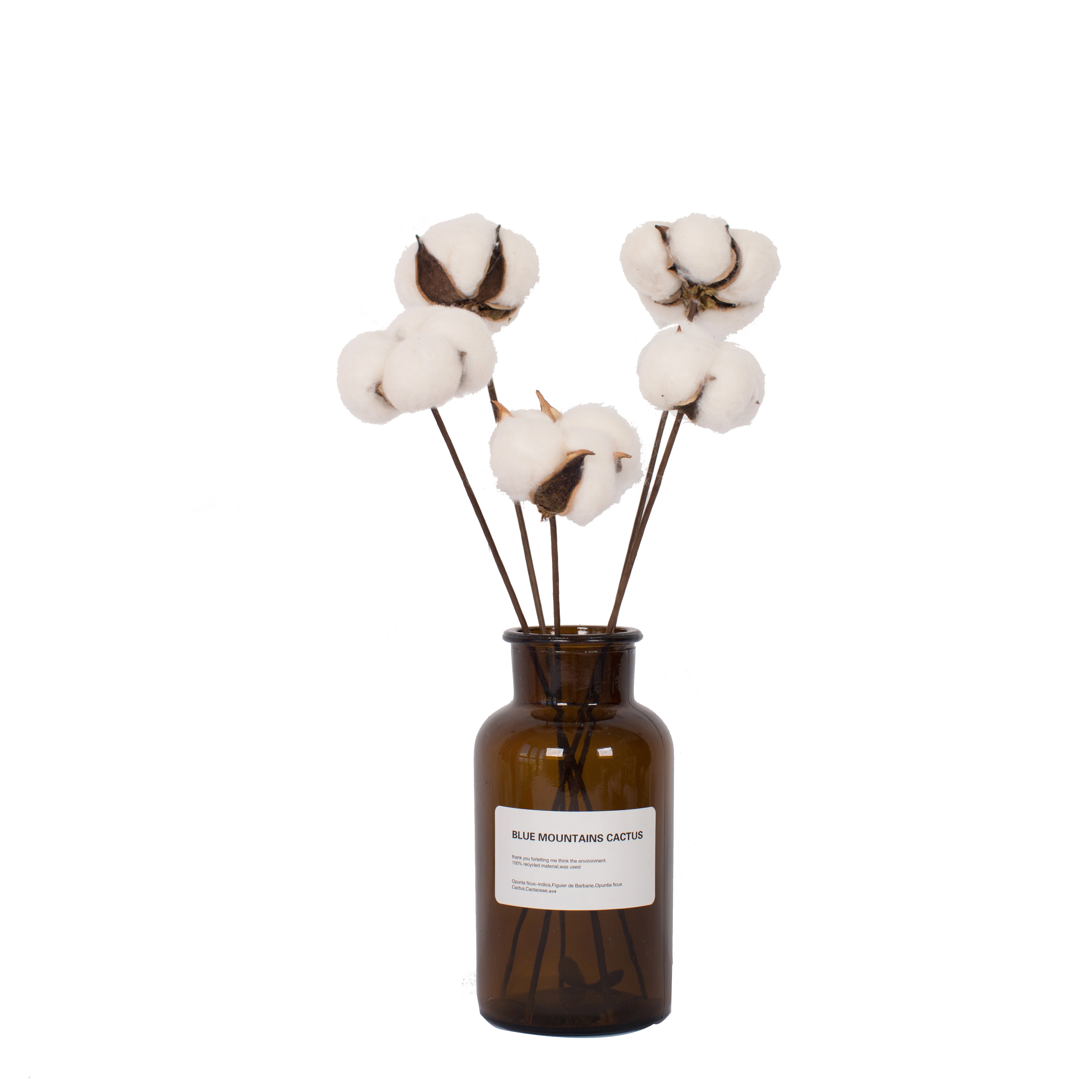 棉花ins风家居 北欧风格装饰 干花花束花瓶创意diy花材永生花