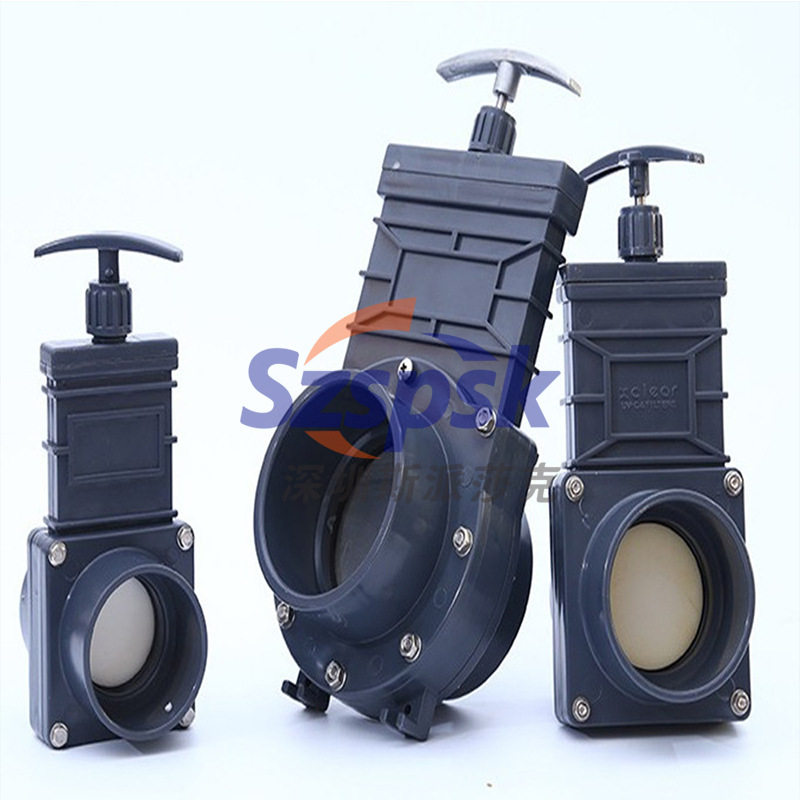 闸阀upvc塑料pvc排污插板塑胶拉板z41x-10sdn100闸阀