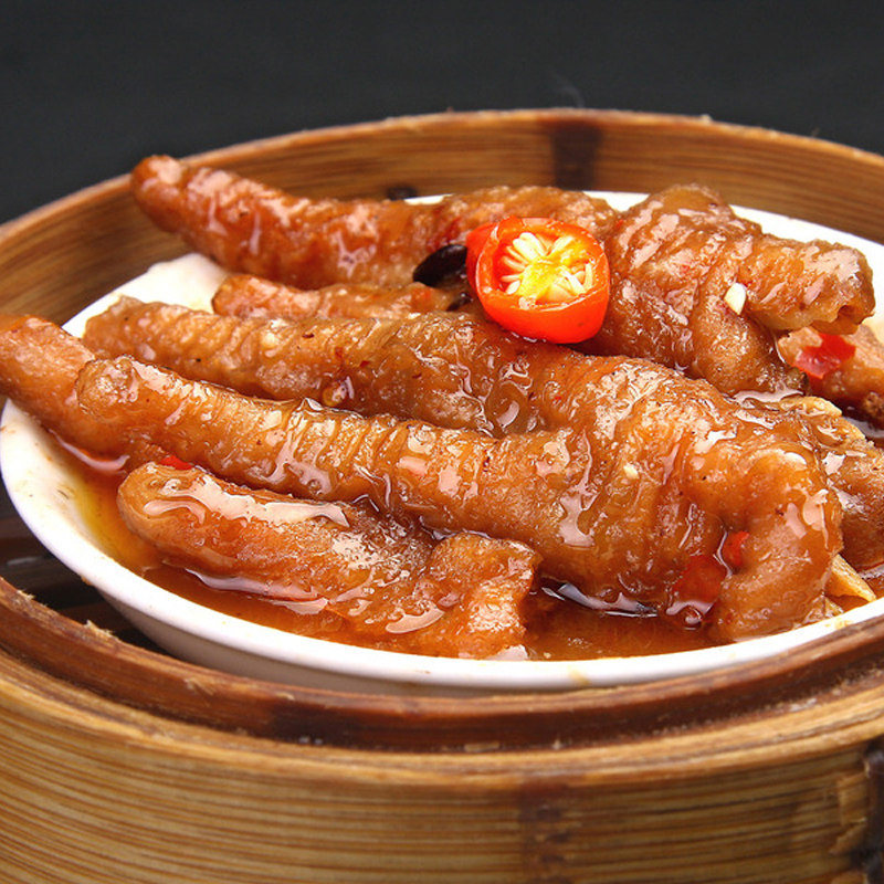 点心千滋裕点豉汁凤爪10kg4包广式茶楼炸酱鸡熟食