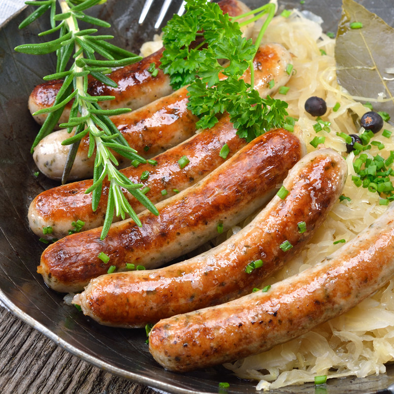 香肠图林德国纽伦堡德式图灵灵根猪肉肠烤西餐香肠