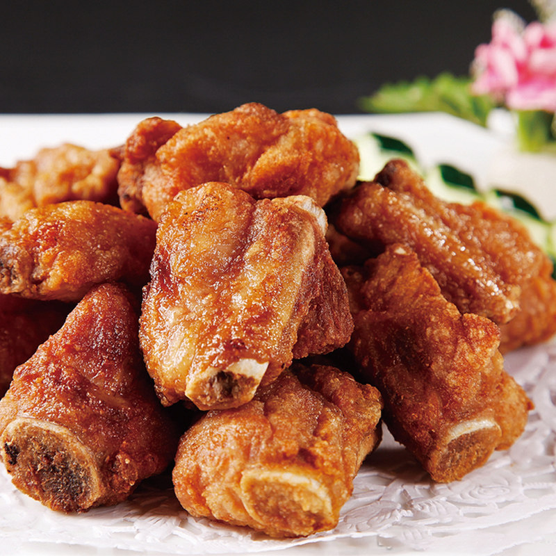 速冻食品蒜香骨油炸小吃酒店特色菜半成品陈皮骨排骨宵夜速冻500g