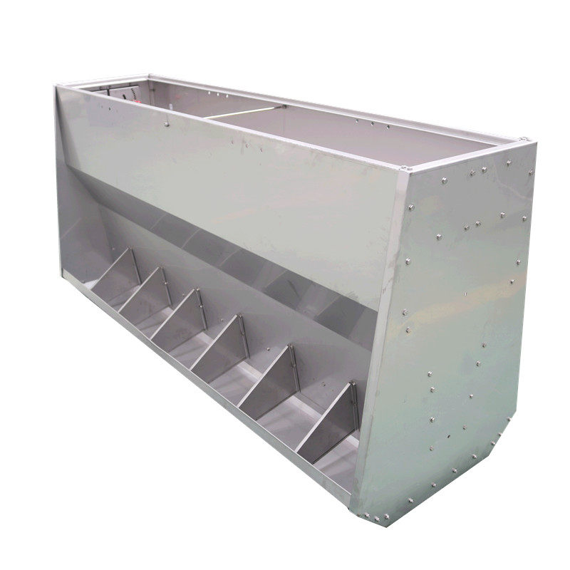 育肥不锈钢料槽猪食食槽死角单面双面隔板保育畜牧