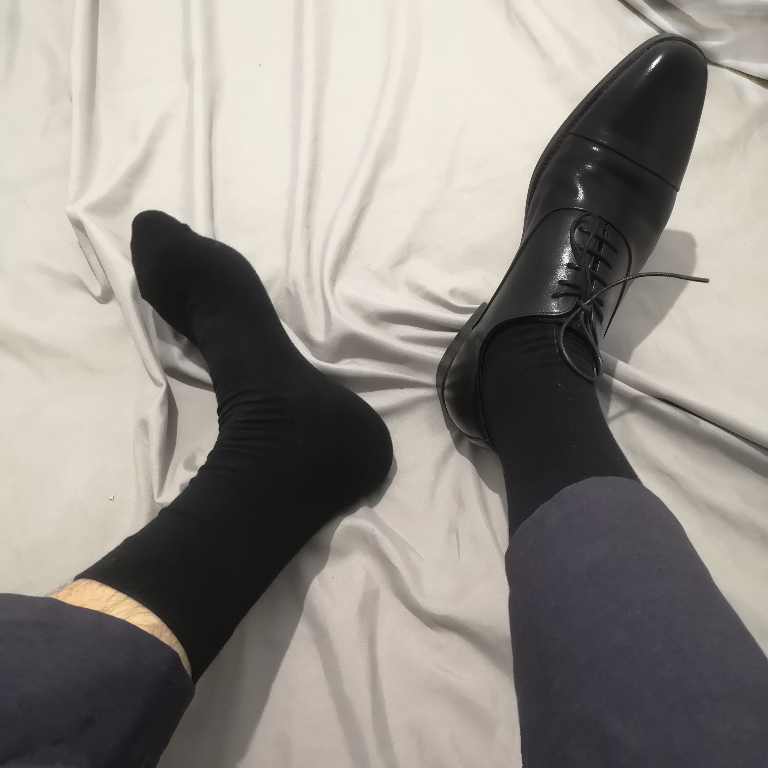 broken4双装黑色西装袜正装袜商务中筒筒袜纯棉中筒袜