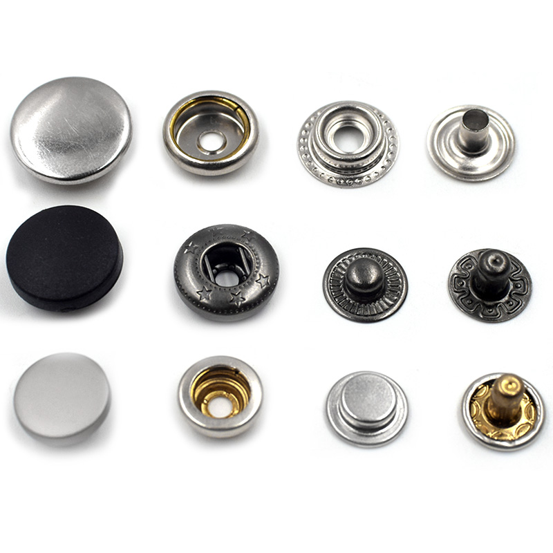 金属四合扣摁扣按扣免缝钉扣子母扣按钮隐形羽绒服纽扣女衣服暗扣