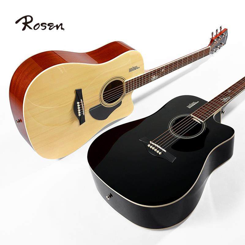 rosen卢森g12单板吉他初学者学生男女用民谣吉他41寸入门网红吉他