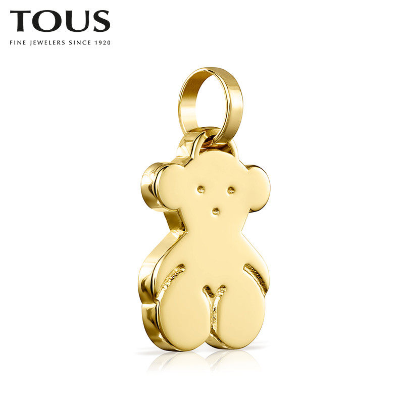 tous/桃丝熊银镀18k金小熊吊坠女甜心甜美简约饰品415904618