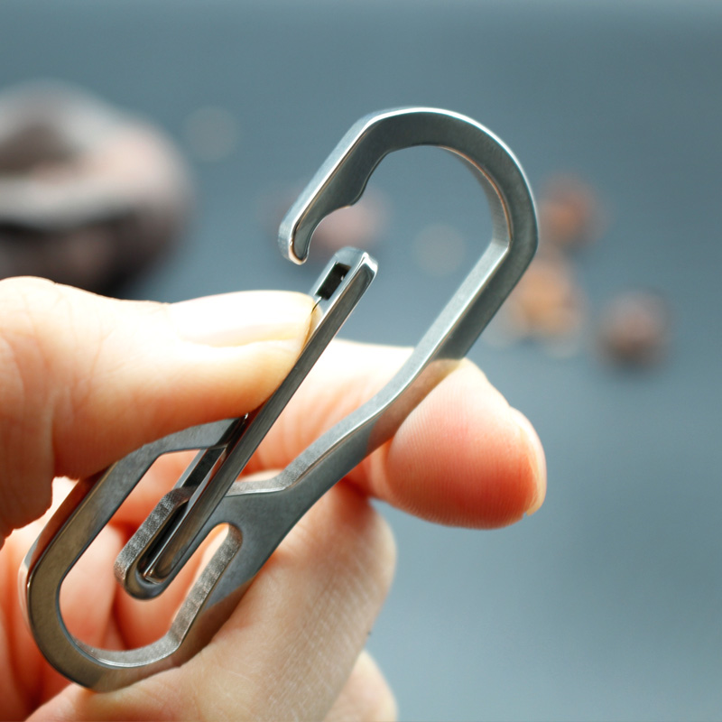 纯不锈钢汽车钥匙扣304不锈钢纯手工男士高档简约焊丝多功能创意