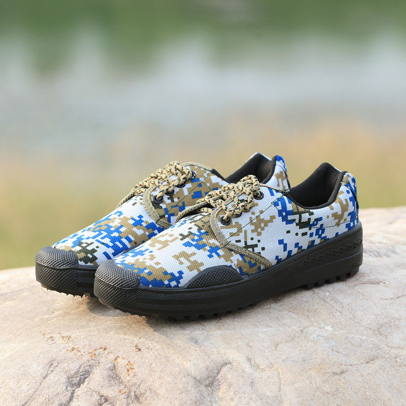 3618九九作训海洋迷彩3445军训劳动户外工作鞋解放鞋