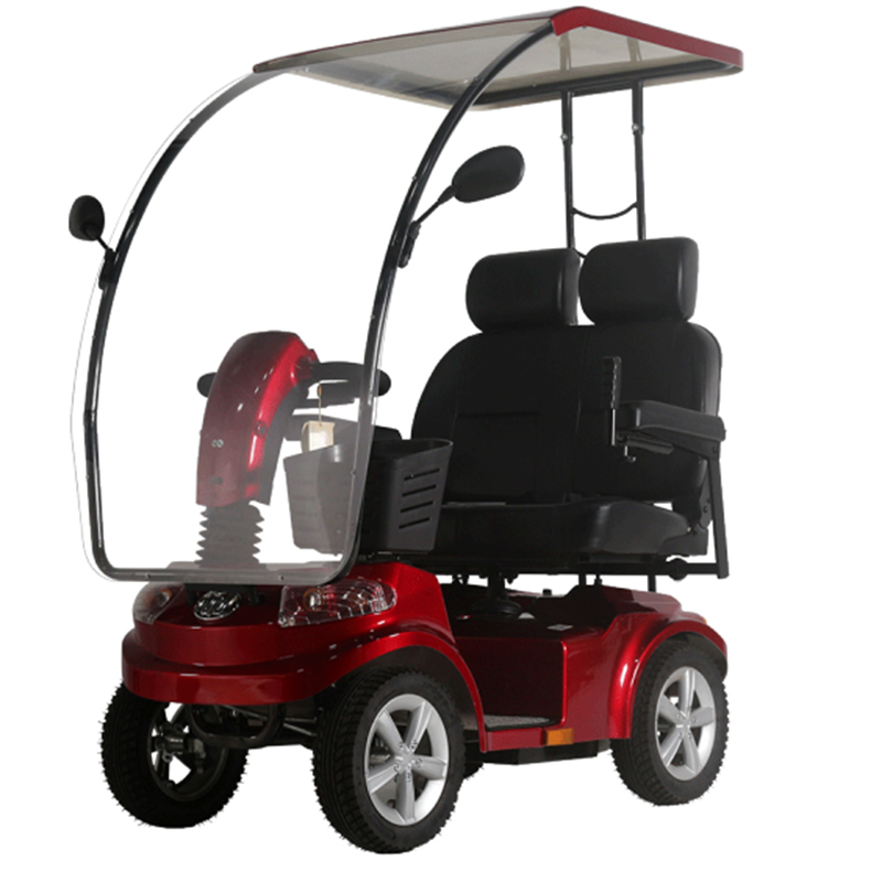 英国威之群4034双人老年代步四轮电动车带棚可进老年代步车