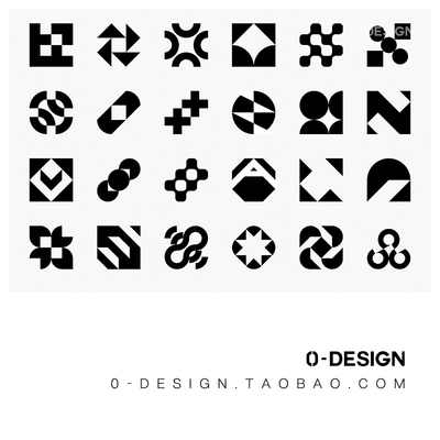 3000款创意抽象艺术酸性logo标识几何图形icon图标ai矢量设计素材