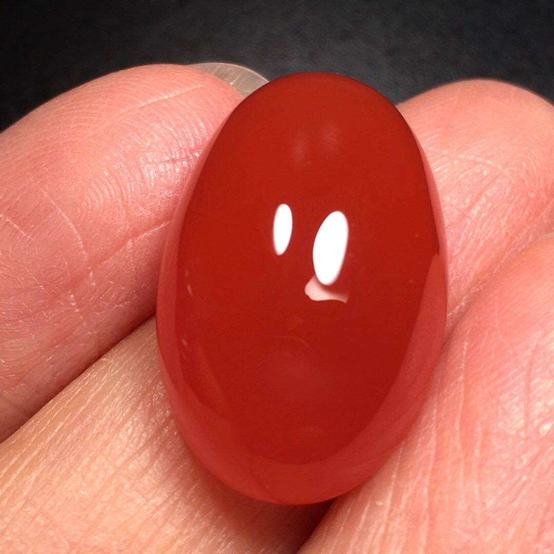 原矿保山南红玛瑙红大戒指面无红润高冰起荧光手链