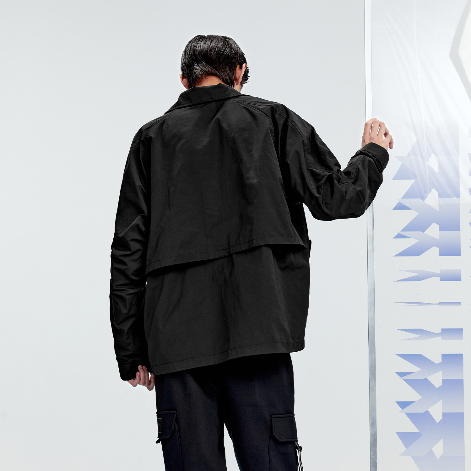 黑鲸大口袋翻领夹克2021年秋季新品无帽户外休闲外套男商场同款