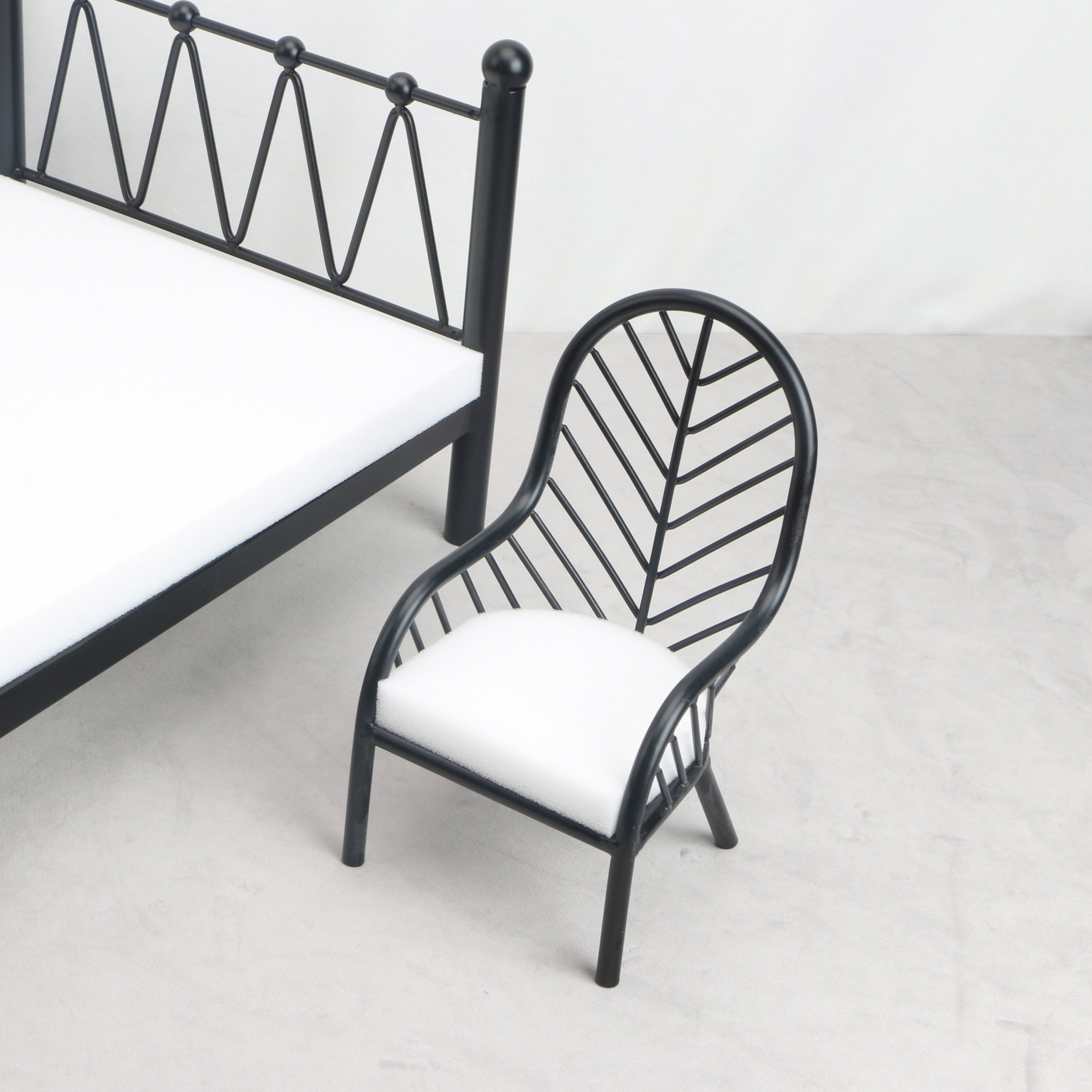 bjd娃娃系列迷你家具模型摆件简约创意铁艺bjd娃娃