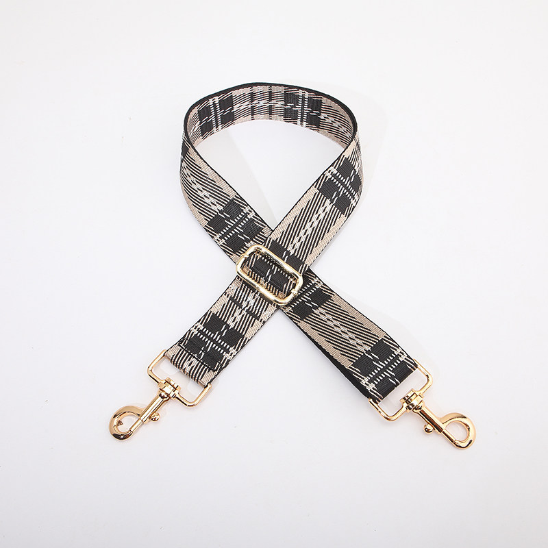 加厚帆布带背包肩带女包包带子配件带单肩斜挎包格子纹加宽包带