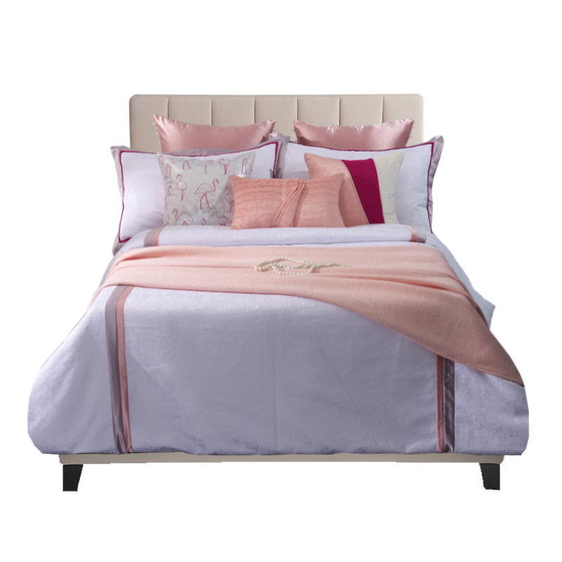 工乐布艺样板样板房房间床上用品女孩粉色现代欧式床品套件