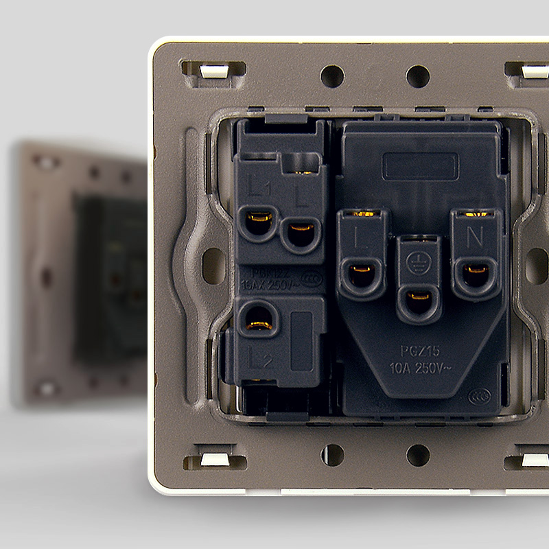 一开插座立维腾五孔开关插座面板家用双控开关5孔电源插座