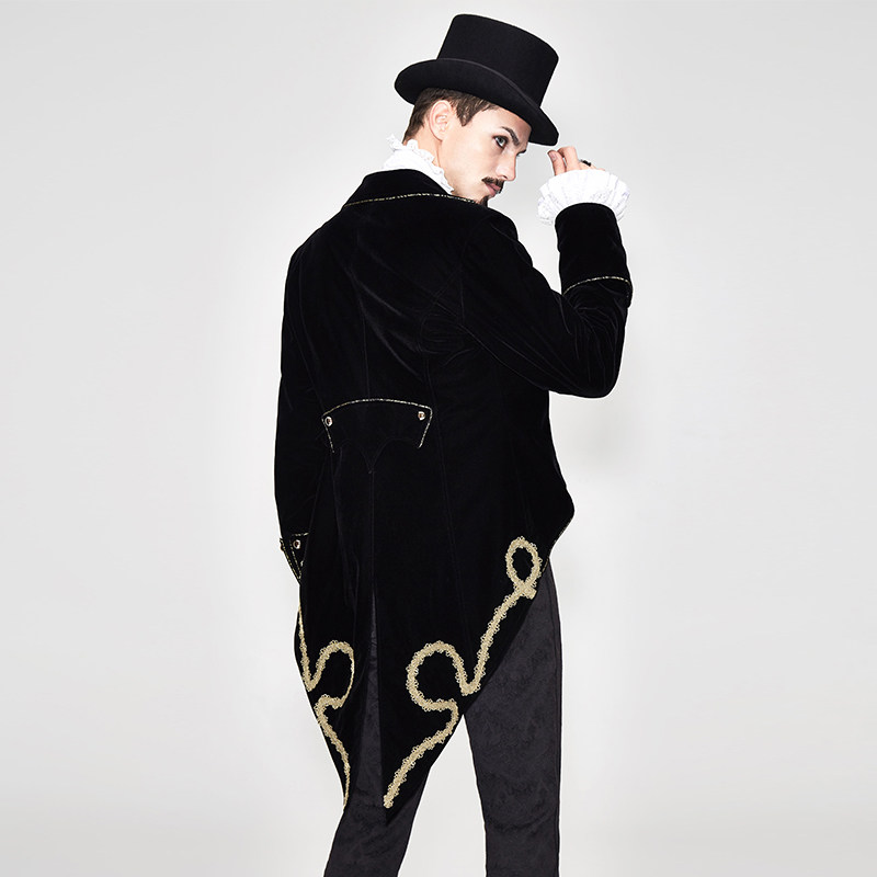 钢铁老爷中世纪复古哥特男装魔术师主持人演出礼服西式西服