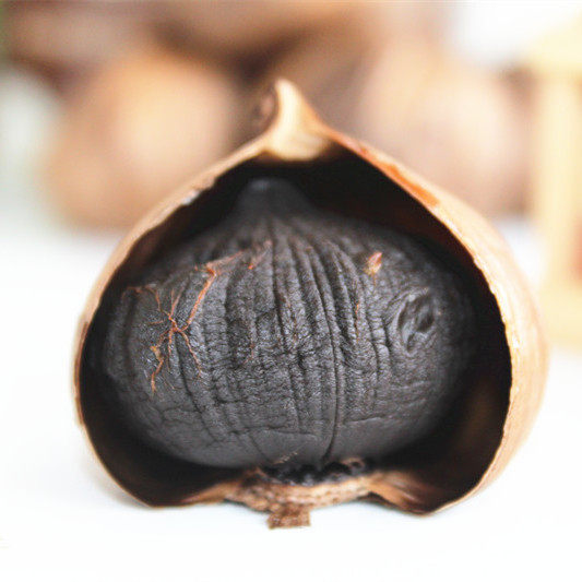 大蒜独头出口级黑裂皮蒜头500g山东120天发酵黑蒜