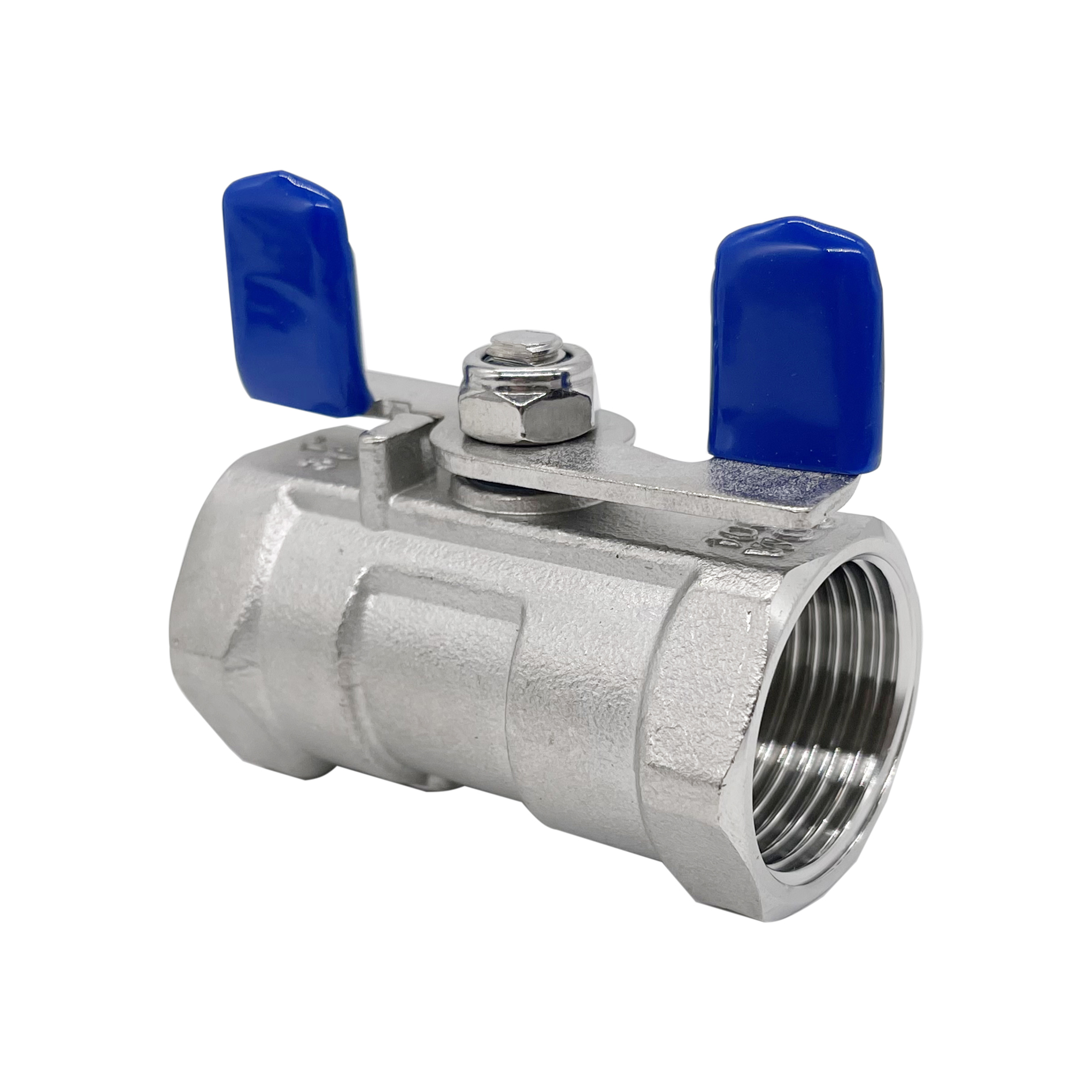 球阀不锈钢加厚中型一片片式蝶柄双内丝内螺纹球阀