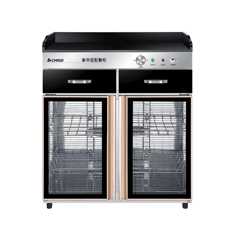 志高开门消毒柜酒店餐馆保洁大理石台面调料配餐商用消毒柜