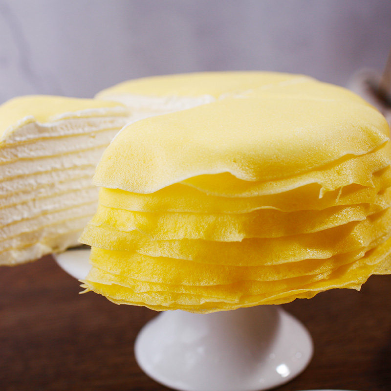 乐芙娜6寸8寸千层蛋糕皮班戟蛋皮12片速冻芒果榴莲班戟半成品烘焙